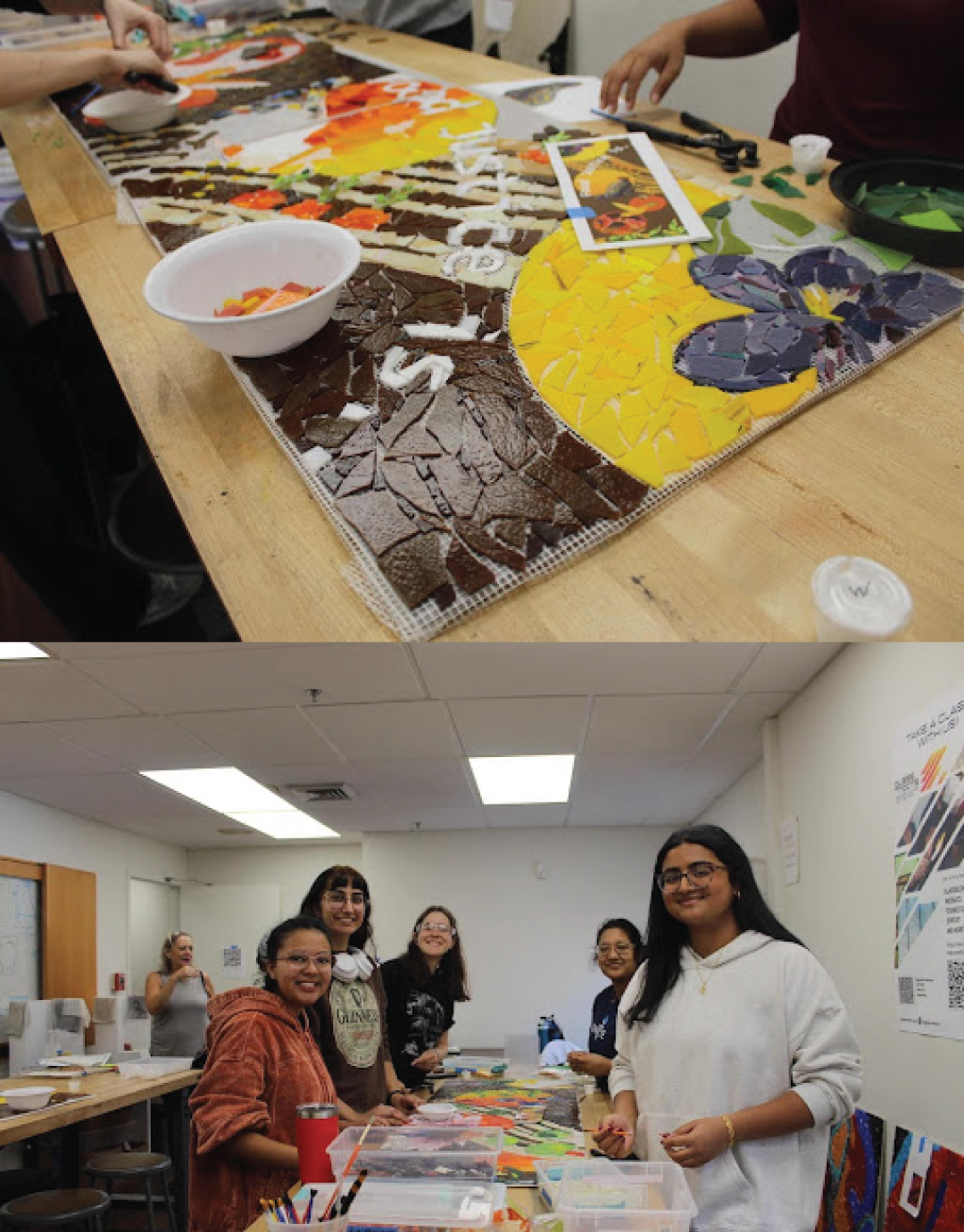 community glass mosaic mural